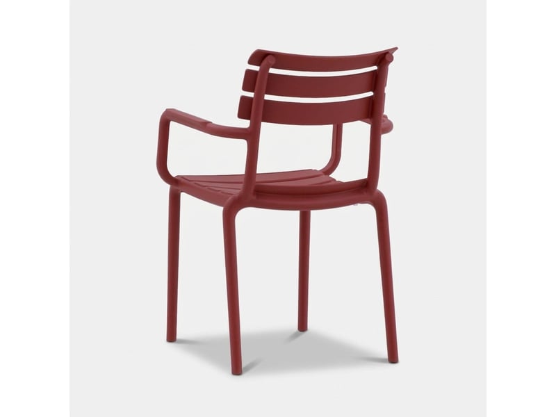  Lot de 2 fauteuils empilables pour jardin et intérieur punat - rouge  - Conforama E