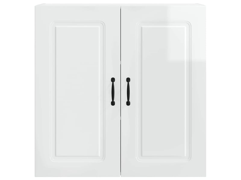 Meuble mural de cuisine | armoire de cuisine blanc brillant 80x31x80cm shl6606 - Conforama E