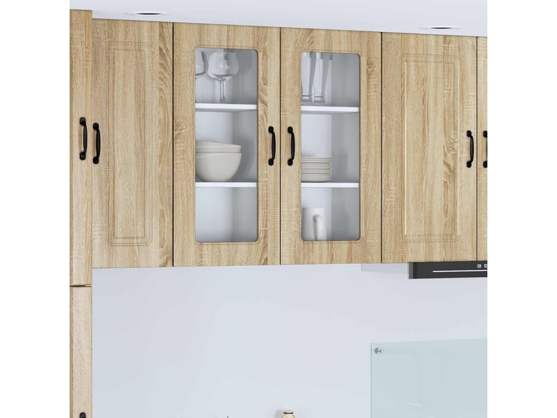 Meuble mural de cuisine | armoire de cuisine 2 pcs chêne sonoma shl9020  - Conforama B