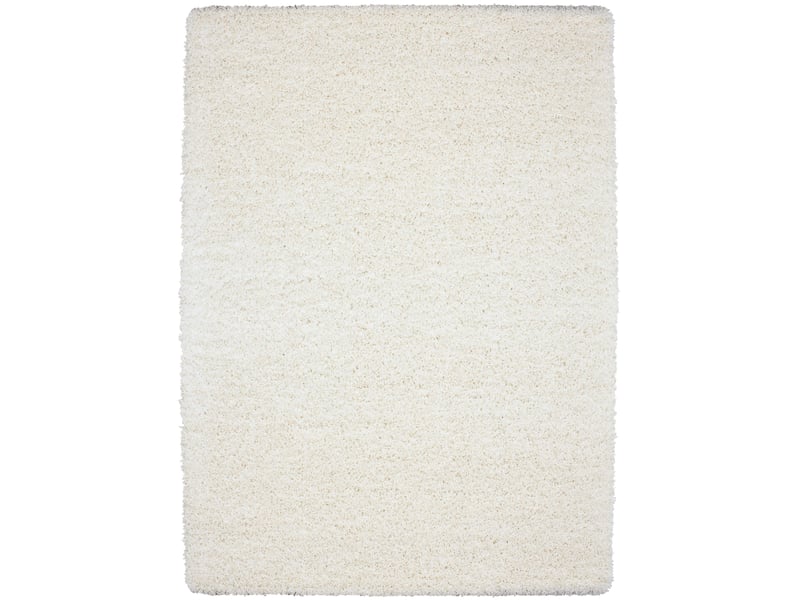 Shaggy - tapis uni à poils longs - blanc ivoire 140 x 200 cm LIFE1402001500CREAM - Conforama A