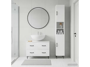 Ensemble de 2 meubles de salle de bain haarlem blanc brillant cf63152