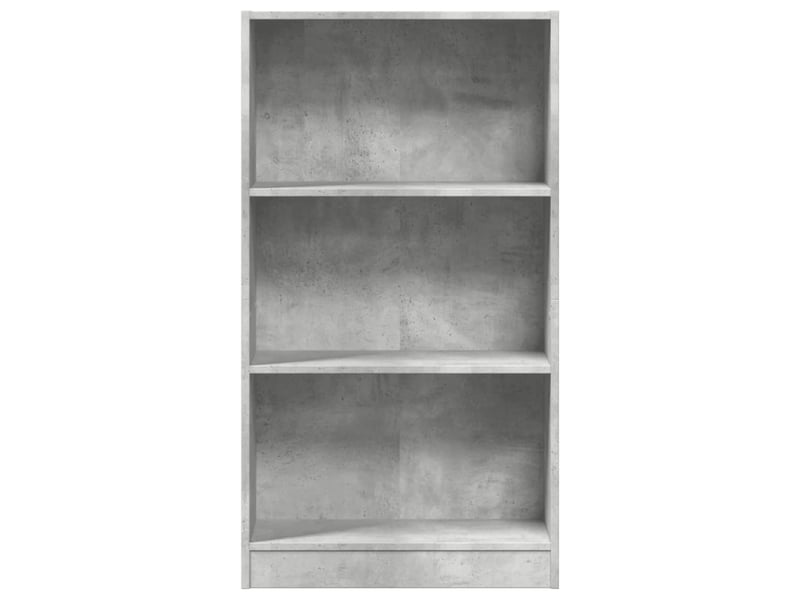  Bibliothèque, meuble de rangement salon gris béton 60x24x109 cm bois d'ingénierie  - Conforama D