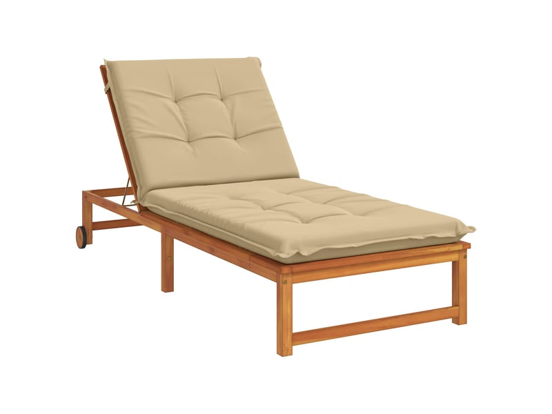  Coussin de transat, coussin pour bain de soleil gemert 100 % polyester beige 190 x 80 x 9 cm cf56109  - Conforama C