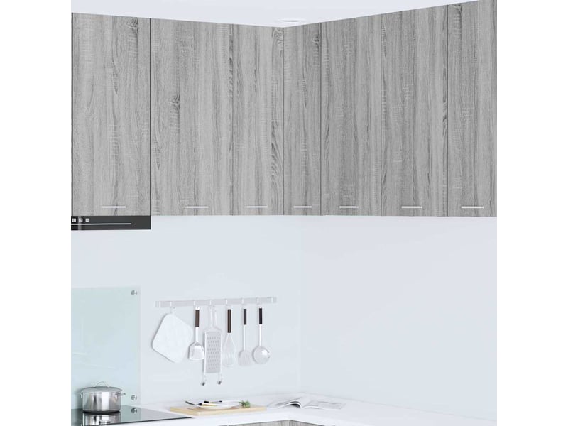  Meuble de rangement, armoire suspendue gris sonoma et blanc 57x57x80cm  - Conforama B