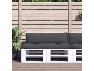 Lot de 2 coussins de palette, coussins de canapé anthracite tissu cf59482