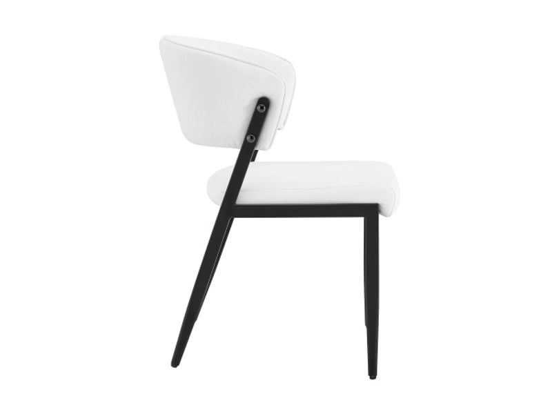 Chaises de salle à manger modernes – set de 2 chaises, piètement métal, sièges et dossier rembourrés, stabilité garantie - Conforama D