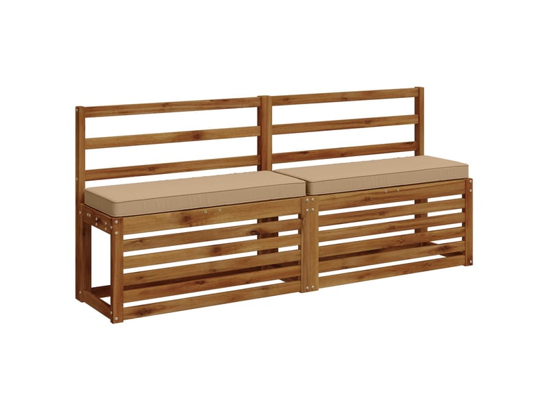  Lot de 2 coussins de banc, coussins d'assise vught 100 % polyester sable cf58549  - Conforama C