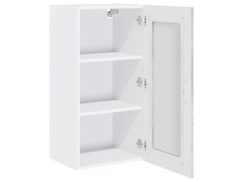 Meuble mural de cuisine | armoire de cuisine gris béton 40x31x80cm shl277 - Conforama E