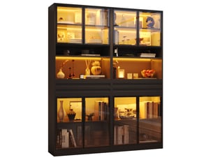 Vitrine coloris noir <strong>WISHDOR</strong> <strong></strong> - 160 cmx200 cm