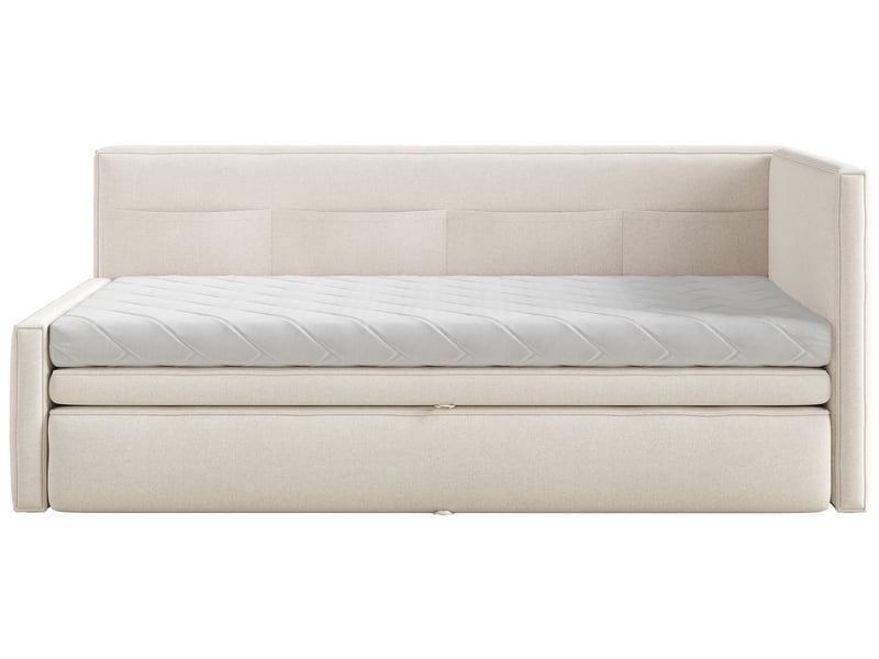  Selsey nesmi - lit rembourré - 90x200 cm - crème Nesmi - Conforama A