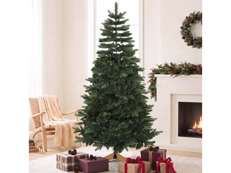 Sapin de noël artificiel noble fir 1161 branches 210 cm vert - Conforama B