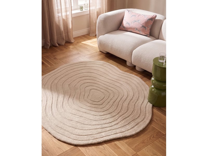  Tapis ankarae beige ø 160 cm laine  - Conforama B