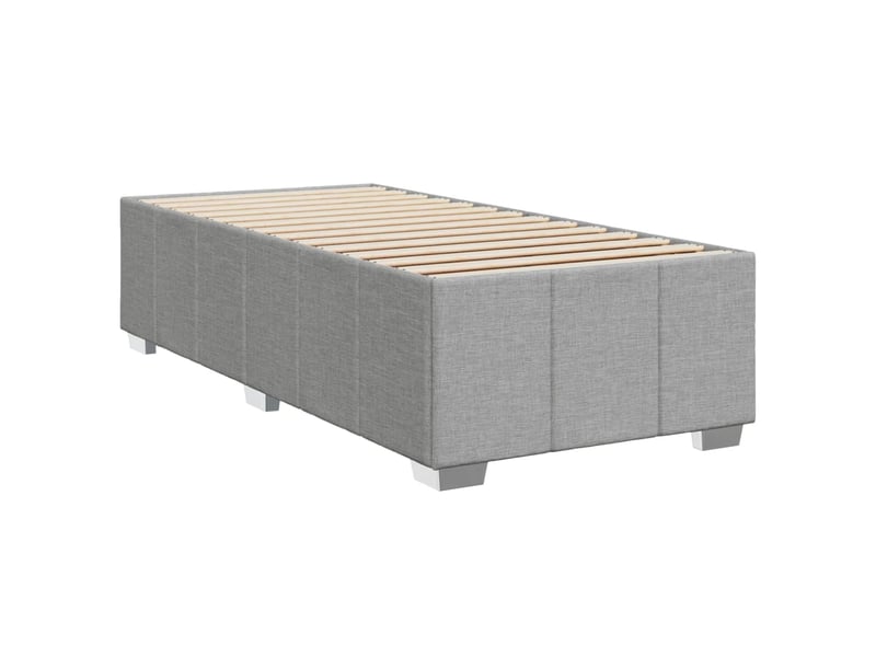  Lit simple- lit adulte -  cadre de lit sans matelas gris clair 80x200 cm tissu  - Conforama B