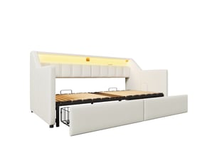 Lit combiné 140x190/200 cm <strong>BIQZUYA</strong>  <strong></strong> coloris beige