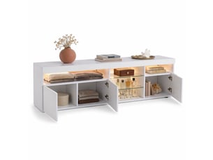 Meuble tv coloris blanc 180 cm MEUBLIV  
