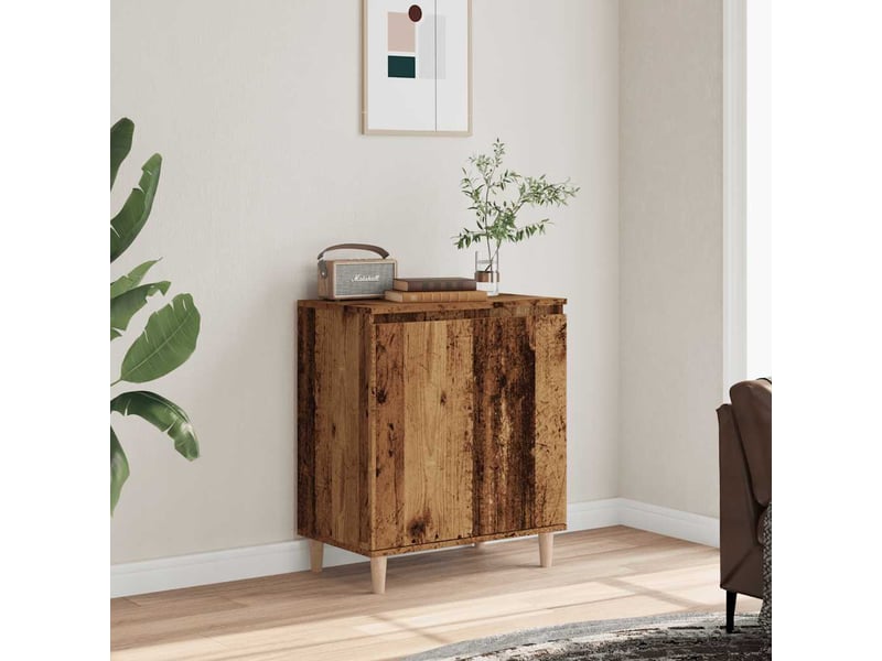  Buffet - bahut - meuble de rangement vieux bois 60x35x70 cm bois d'ingénierie  - Conforama C