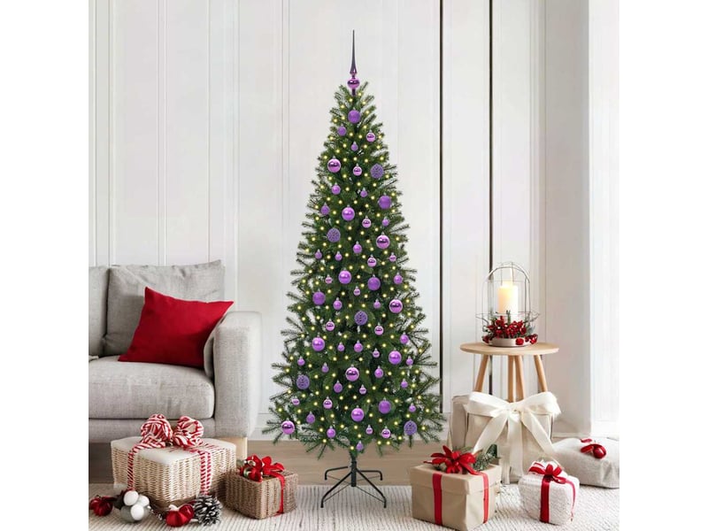 Sapin de noël artificiel, arbre de noël vert 180 cm pe et pvc shl8677 - Conforama B
