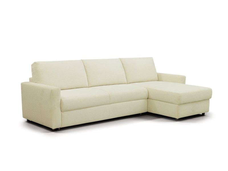  Canapé d'angle convertible et réversible ouverture express en velours côtelé beige juliette GB521AR-VELCH-BEI - Conforama E
