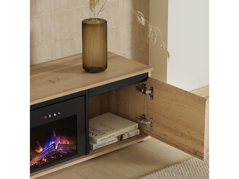  Vicco entourage de cheminée, chênenoir, 160x39cm  - Conforama C