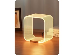 Lampe de chevet led moderne t010 or a poser aluminium et acrylique dimmable 3 temperatures