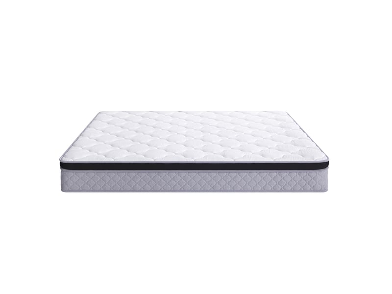  Matelas à ressorts 160 x 200 cm, épaisseur 25 cm, h3 blanc en tissu et métal, soutien ergonomique, roulé  - Conforama C