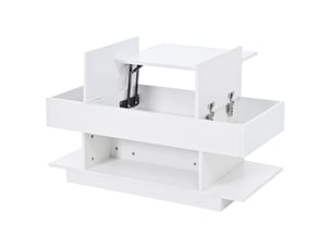 Table basse rectangulaire coloris blanc <strong>BEAUNIV</strong> <strong></strong> - 45 cmx98 cm