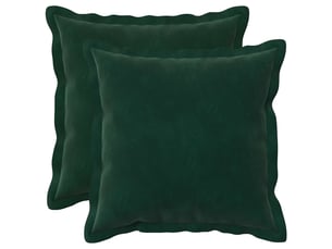 Lot de 2 coussins avec oreiller, coussins décoratifs houten vert foncé fløjl cf51234