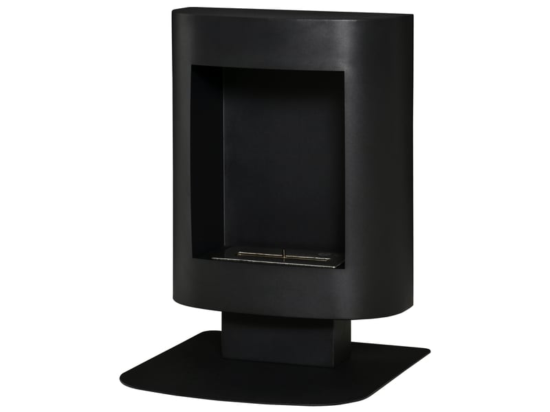  Cheminée noire au bioéthanol sur pied, réservoir 0,9 l, 20 m², 46,5 x 53 x 65 cm  - Conforama B