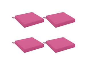 Lot de 4 coussins de siège, coussins d'assise soest 100 % polyester rose cf60480
