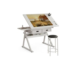 Bureau enfant 98 cm coloris blanc