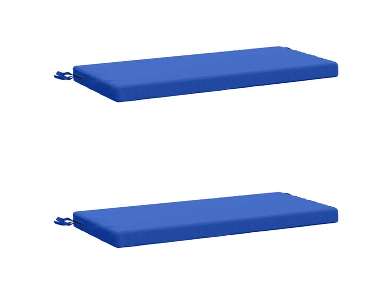 Lot de 2 coussins de banc, coussins d'assise soest 100 % polyester bleu royal cf57147 - Conforama A