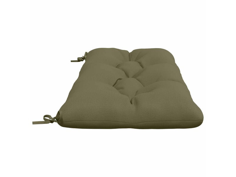 Lot de 2 coussins de banc, coussins d'assise vianen 100 % polyester vert olive cf57682 - Conforama D