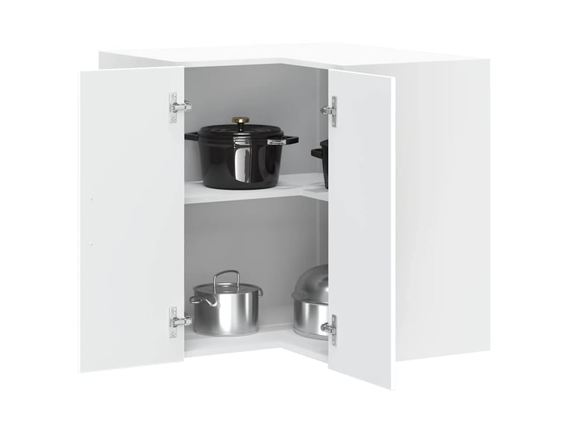  Armoire d'angle murale de cuisine porto blanc bois d'ingénierie  - Conforama B