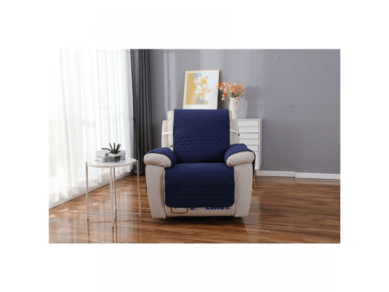  Housse fauteuil relax 1 place, housse de canapé protecteur inclinable imperméable pour chambre bleu marine 55 x 200 cm  - Conforama B