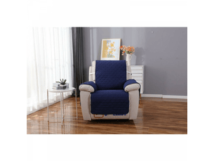 Housse fauteuil relax 1 place, housse de canapé protecteur inclinable imperméable pour chambre bleu marine 55 x 200 cm