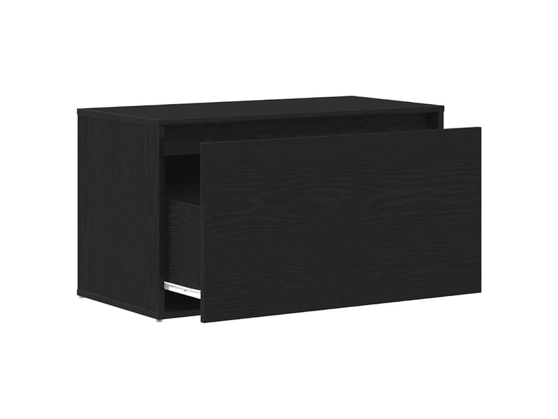  Banc d'entrée, banc interieur chêne noir 80x40x45 cm bois d'ingénierie  - Conforama E