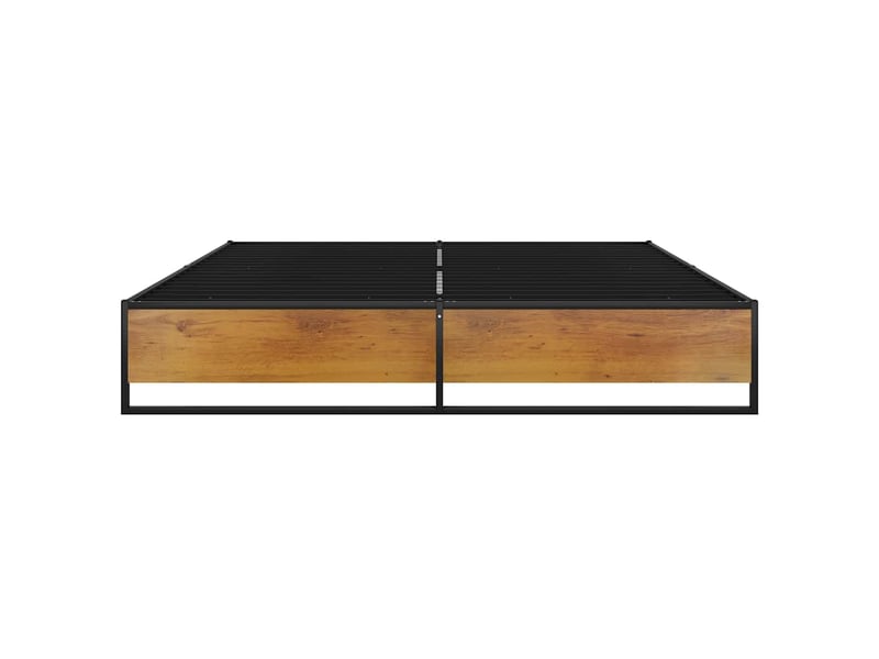  Lit double- lit adulte -  cadre de lit sans matelas noir métal 140x200 cm  - Conforama B