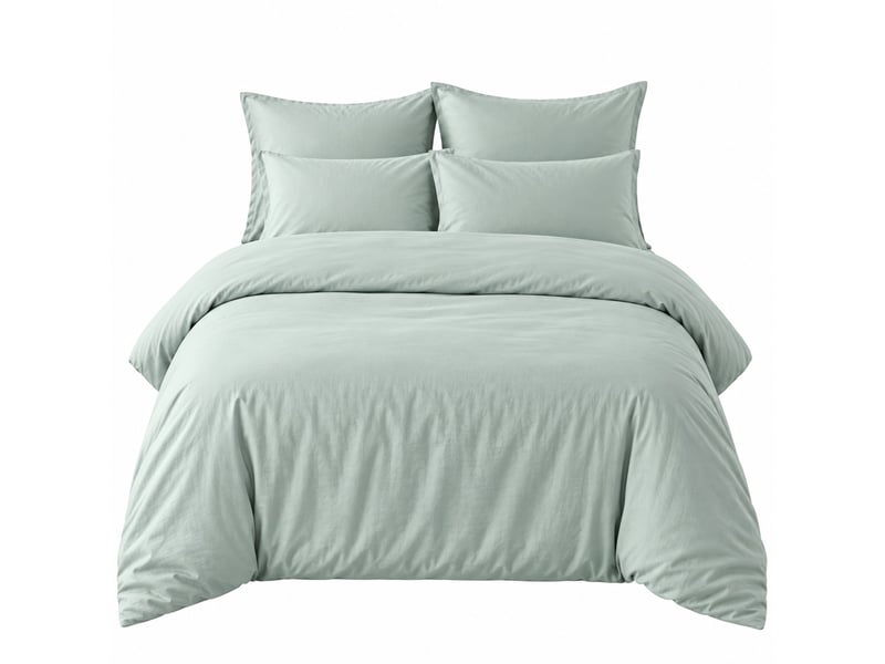  Parure de lit 240x260 cm bambou métis vert PD23206 - Conforama A
