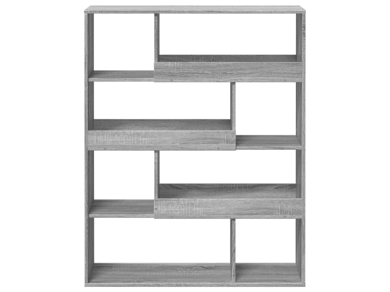  Bibliothèque, meuble de rangement salon sonoma gris 100x33x125,5 cm bois d'ingénierie  - Conforama D