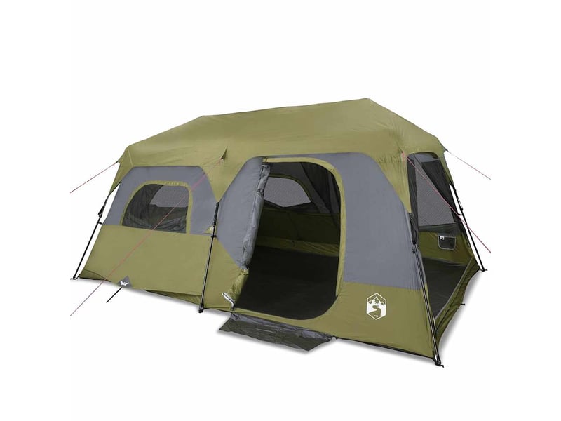  Tente de camping, tente familiale 9 personnes vert libération rapide imperméable  - Conforama A