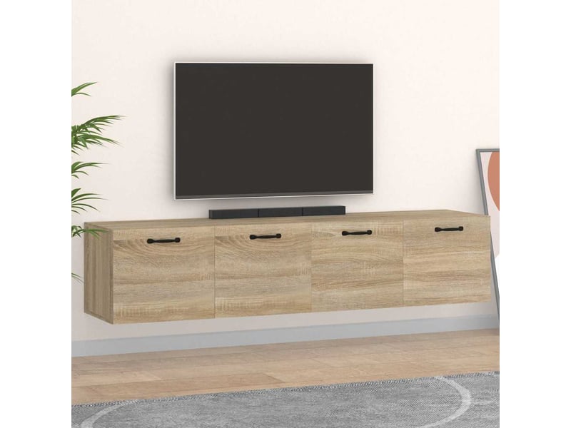 Armoires murales 2 pcs, meuble de rangement salon chêne sonoma 60x36,5x35 cm  - Conforama B