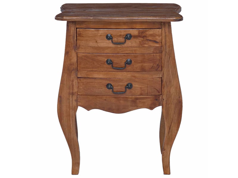 Coffre de rangement 48x35x64 cm bois de mahogany massif - Conforama E