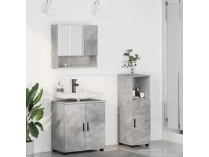 Ensemble de mobilier de salle de bain 3 pc gris béton cf64378