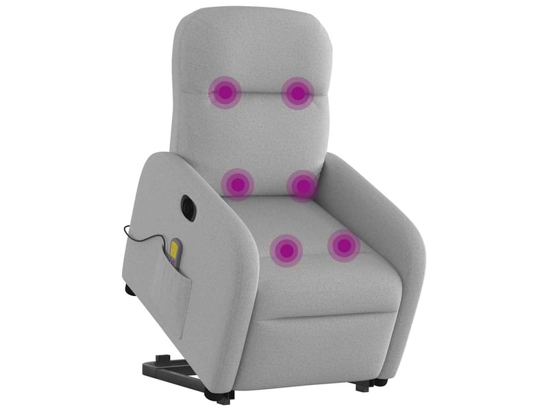  Fauteuil inclinable de massage électrique gris nuage tissu shl56115  - Conforama C