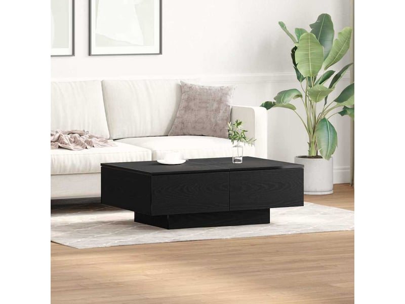  Table basse - table de salon - table à thé chêne noir 90 x 60 x 31 cm bois d'ingénierie  - Conforama B