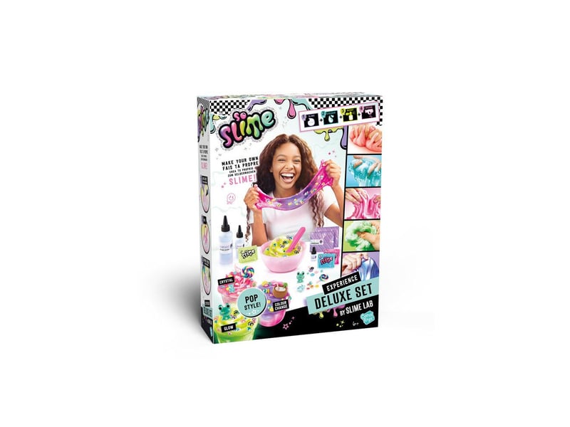  Kit slime deluxe slime lab 3 textures avec decorations et charms CTSSC466 - Conforama A