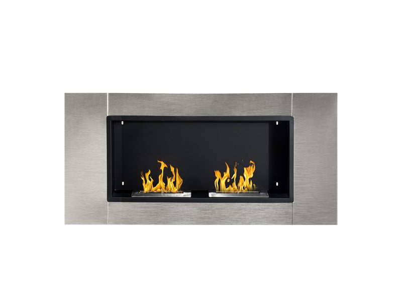  Cheminée murale au bioéthanol avec 2 brûleurs, capacité de 3 l, 13 600 btu, 110 x 54 x 14,5 cm  - Conforama A