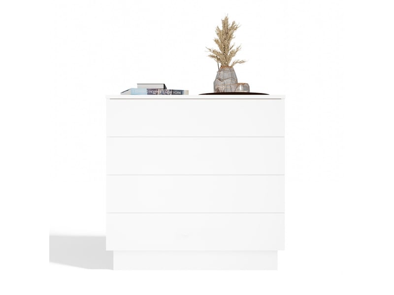  Amber 4s - commode 4 tiroirs - 85x84x40 cm - pour chambre et salon - blanc  - Conforama E