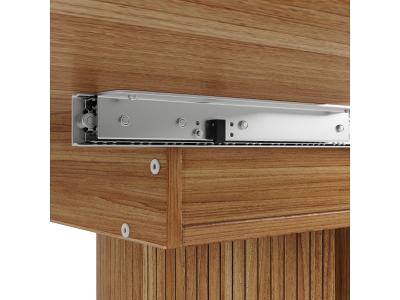 Table à manger extensible ronde 118-158 cm – s’allonge en ovale – noyernoir – jusqu’à 6 personnes - Conforama D
