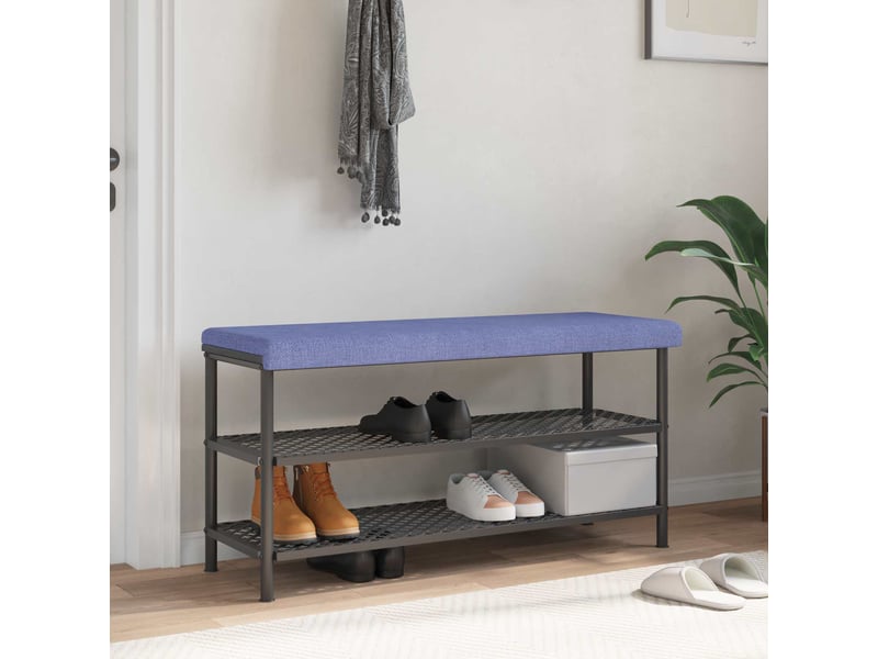 Coussin de banc, coussin d'assise, coussin de canapé tissu bleu denim profondeur 35 cm cf53773 - Conforama B